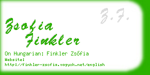 zsofia finkler business card
